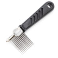 Jeffers dematting rake with serrated blades