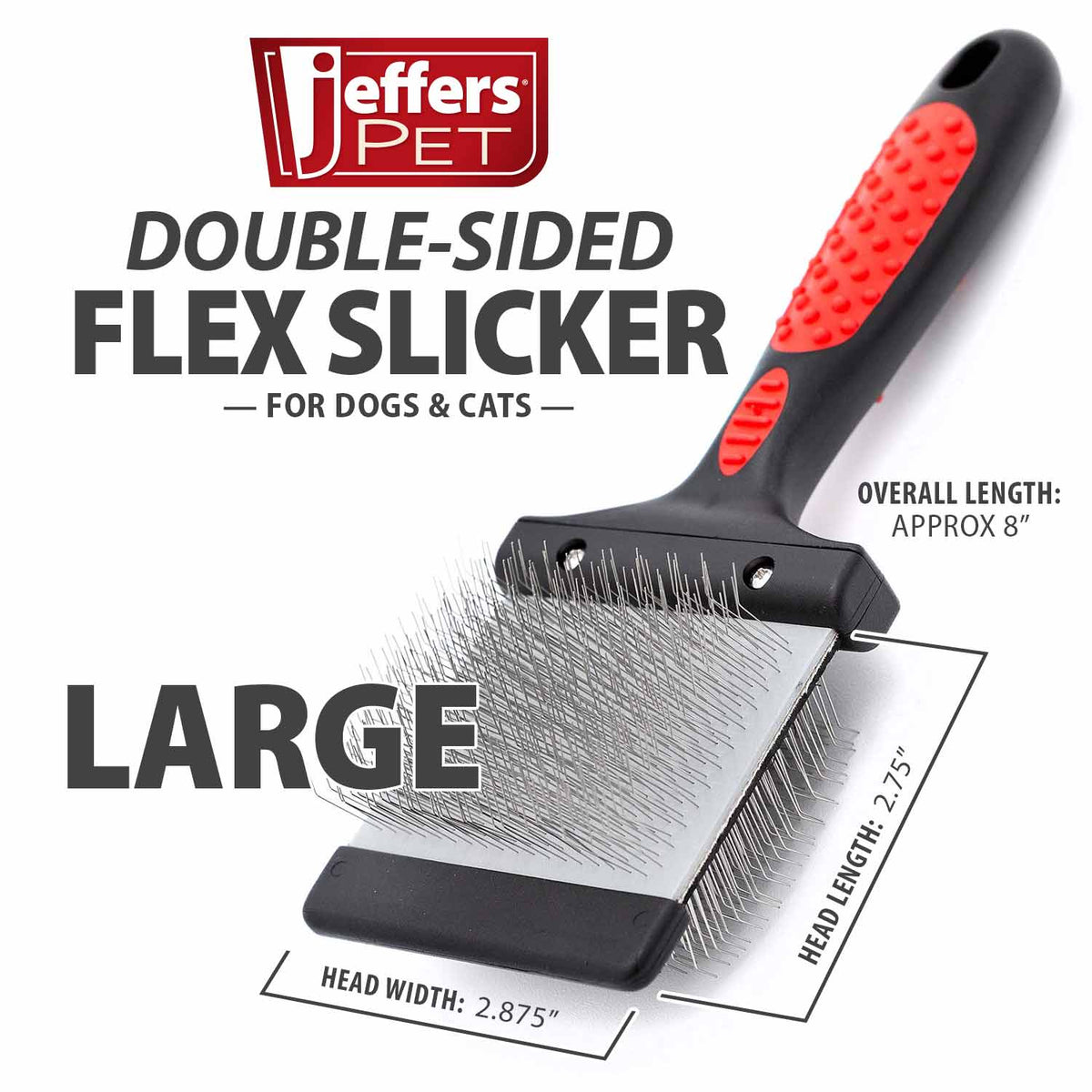 Jeffers Double-Sided Flex Head Slicker Brush - FurrowpetstoreGrooming & CleanupJeffers