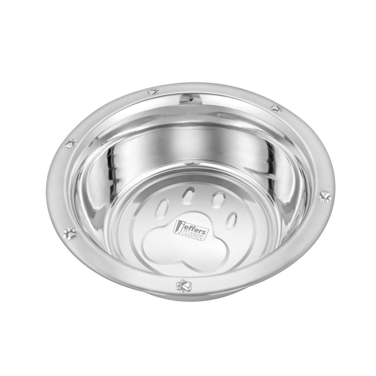 Jeffers Embossed Wide-Lip Stainless Steel Pet Bowl - FurrowpetstoreBowls, Feeding & EnrichmentJeffers