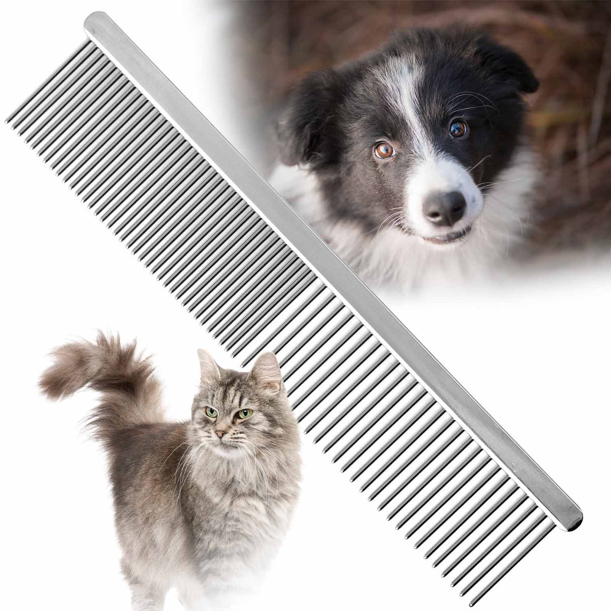 Jeffers Flat Back Steel Pet Grooming Comb - FurrowpetstoreGrooming & CleanupJeffers