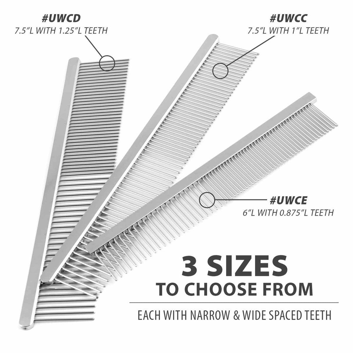 Jeffers Flat Back Steel Pet Grooming Comb - FurrowpetstoreGrooming & CleanupJeffers
