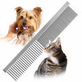 Jeffers chrome-plated steel flat back grooming comb