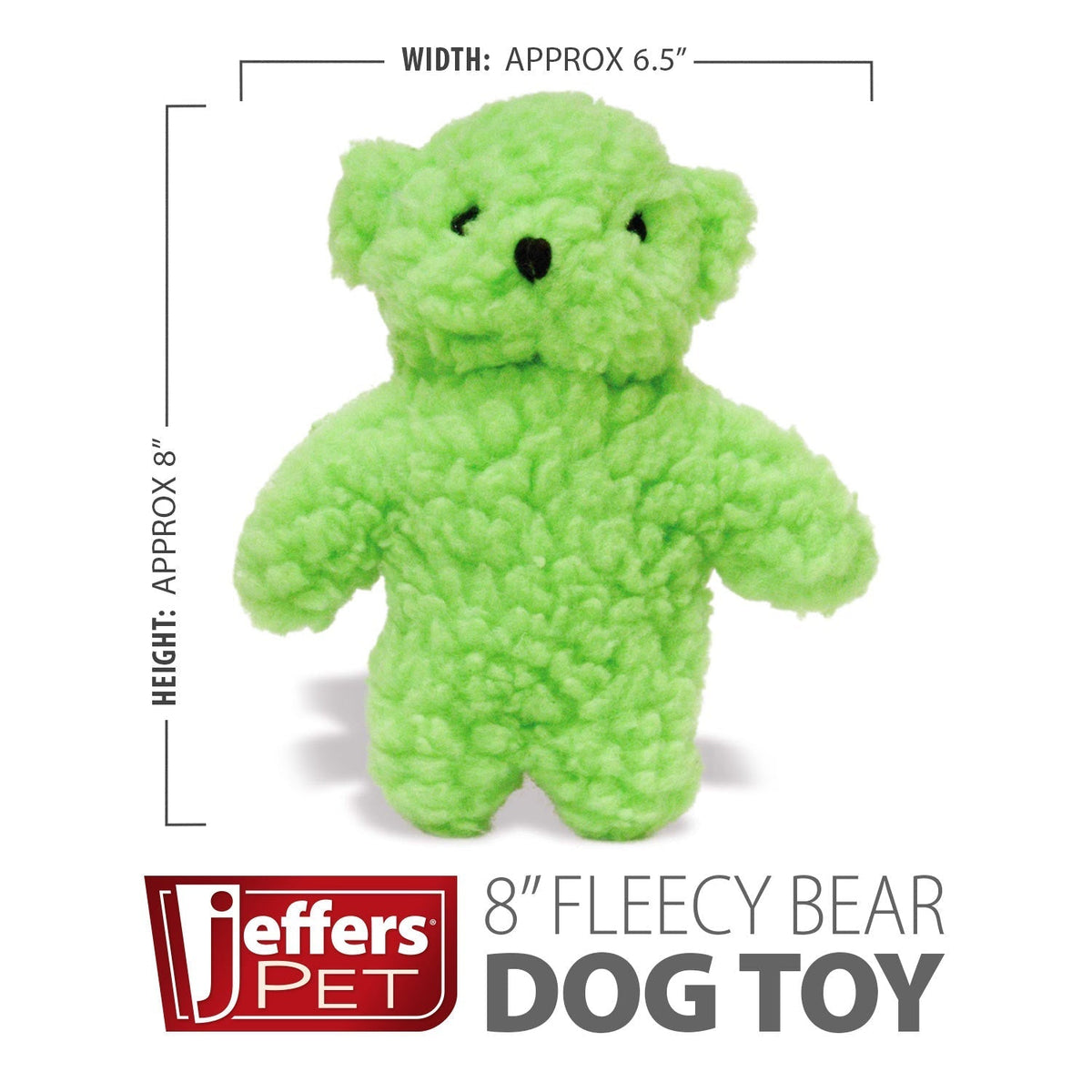 Jeffers Fleecy Bear Plush Squeaker Dog Toy - FurrowpetstoreToysJeffers