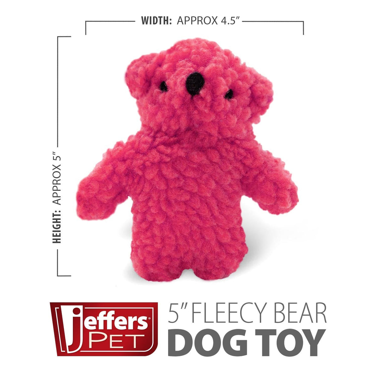 Jeffers Fleecy Bear Plush Squeaker Dog Toy - FurrowpetstoreToysJeffers