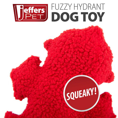 Jeffers Fuzzy Hydrant Squeaker Dog Toy, 8 Inch - FurrowpetstoreToysJeffers