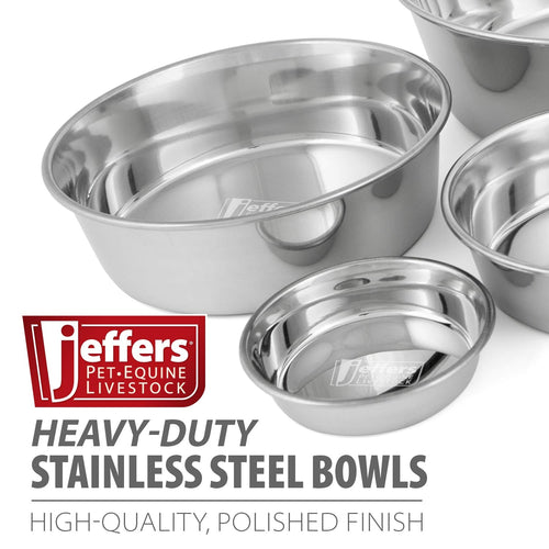 Jeffers Heavy Weight Stainless Steel Pet Bowl - FurrowpetstoreBowls, Feeding & EnrichmentJeffers