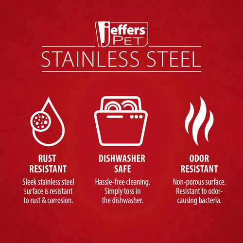 Jeffers Low Profile Stainless Steel Double Diner