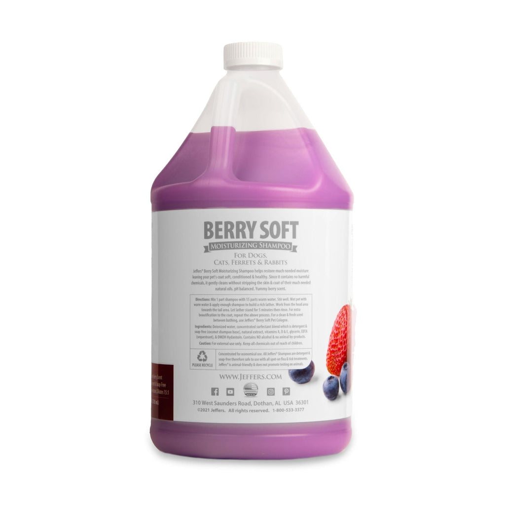 Jeffers Moisturizing Pet Shampoo, Berry Soft or Vanilla Bean - FurrowpetstoreGrooming & CleanupJeffers