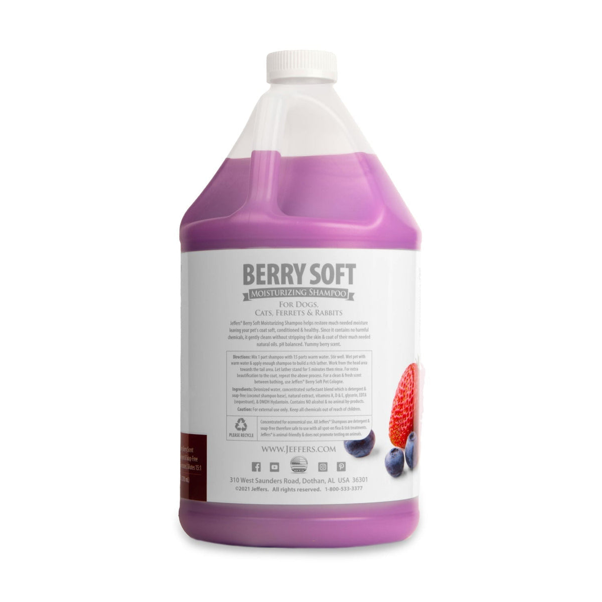 Jeffers Moisturizing Pet Shampoo, Berry Soft or Vanilla Bean - FurrowpetstoreGrooming & CleanupJeffers