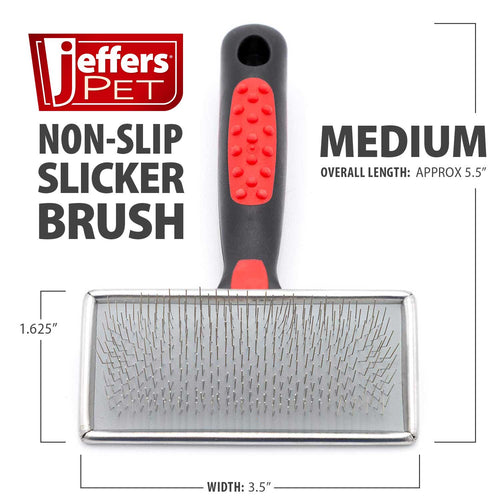 Jeffers Non-Slip Soft Slicker Brush - FurrowpetstoreGrooming & CleanupJeffers