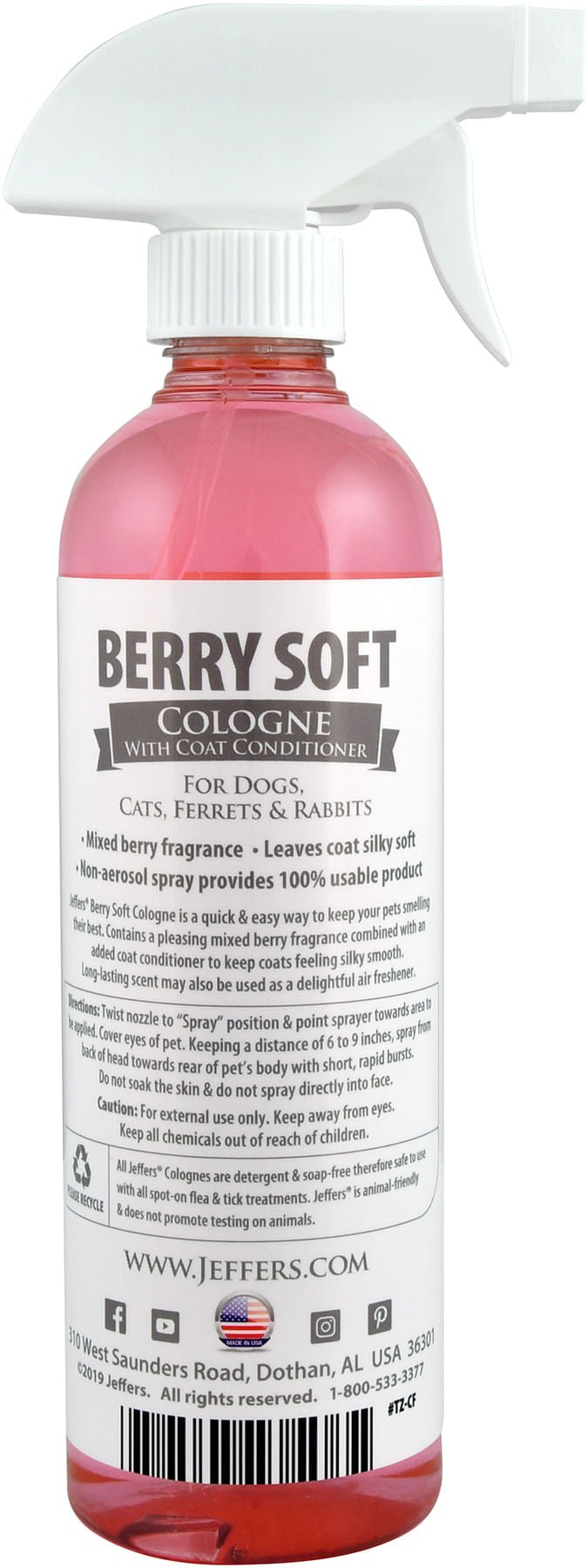 Jeffers Pet Cologne with Coat Conditioner, 16 oz - FurrowpetstoreGrooming & CleanupJeffers