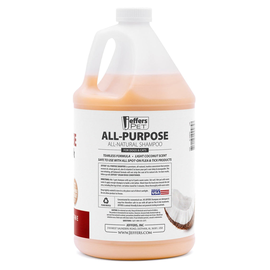 Jeffers Tearless Coconut Oil Shampoo for Dogs & Cats