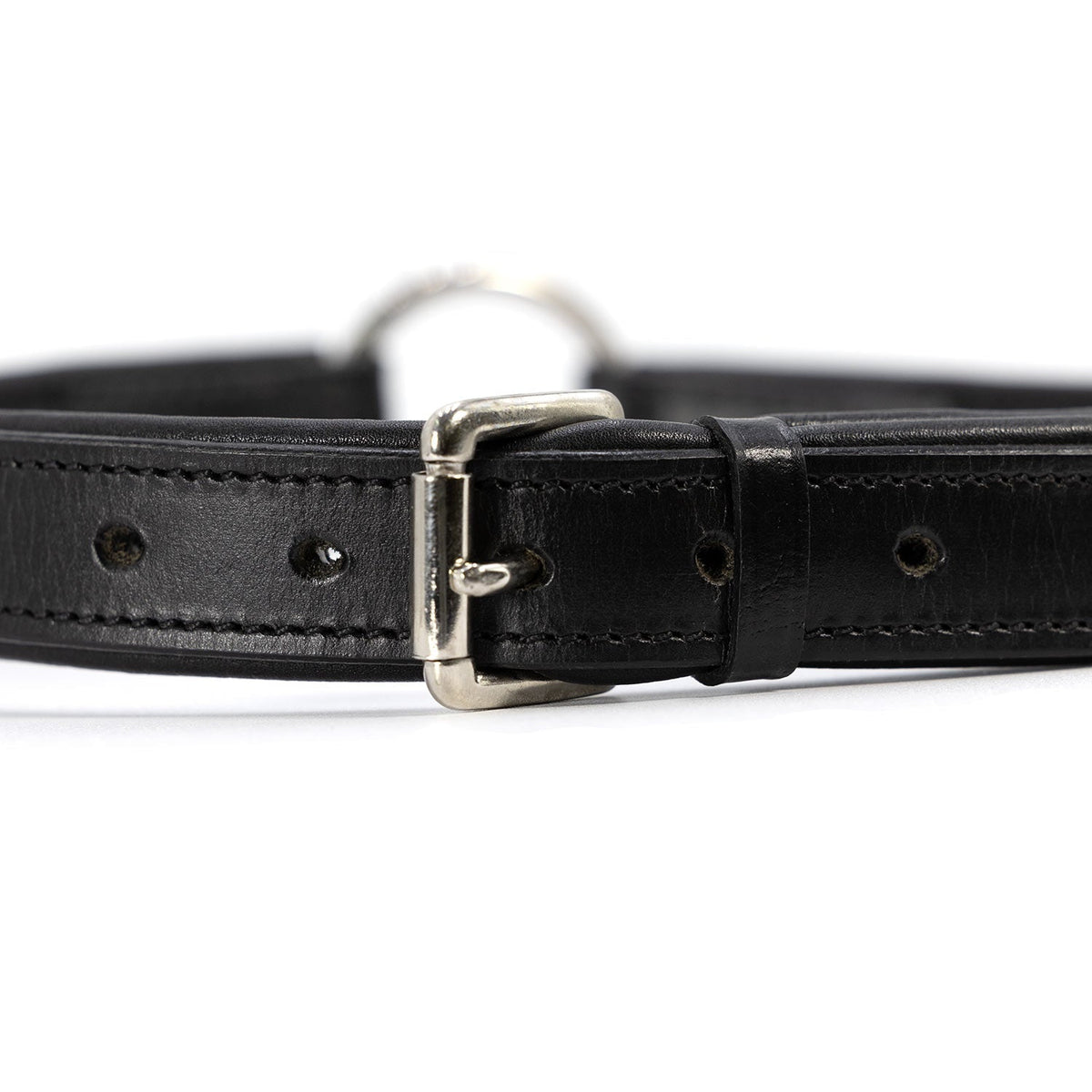 Jeffers Premium Padded Black Leather Dog Collar
