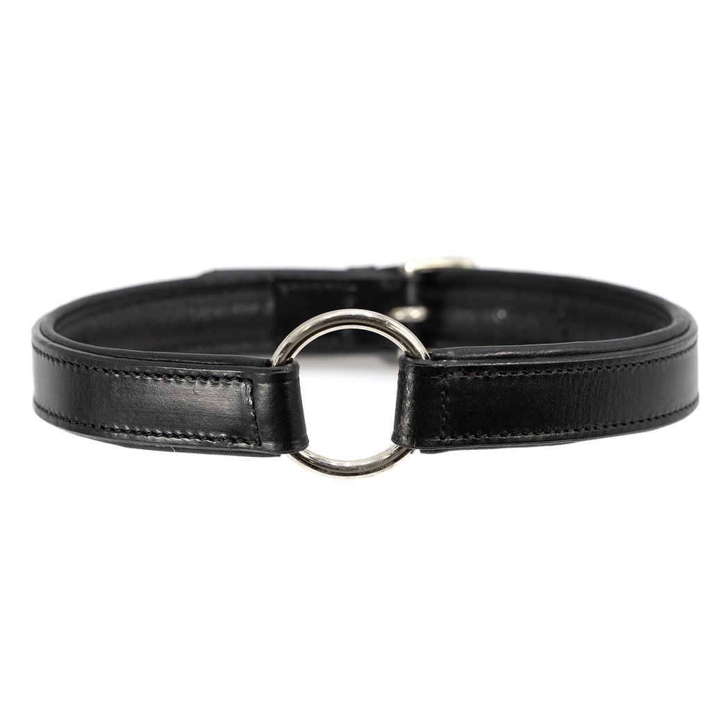 Jeffers Premium Padded Black Leather Dog Collar