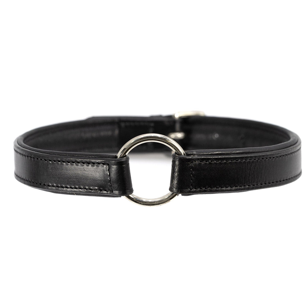 Jeffers Premium Padded Black Leather Dog Collar