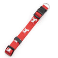 Adjustable nylon dog collar with reflective hound pattern