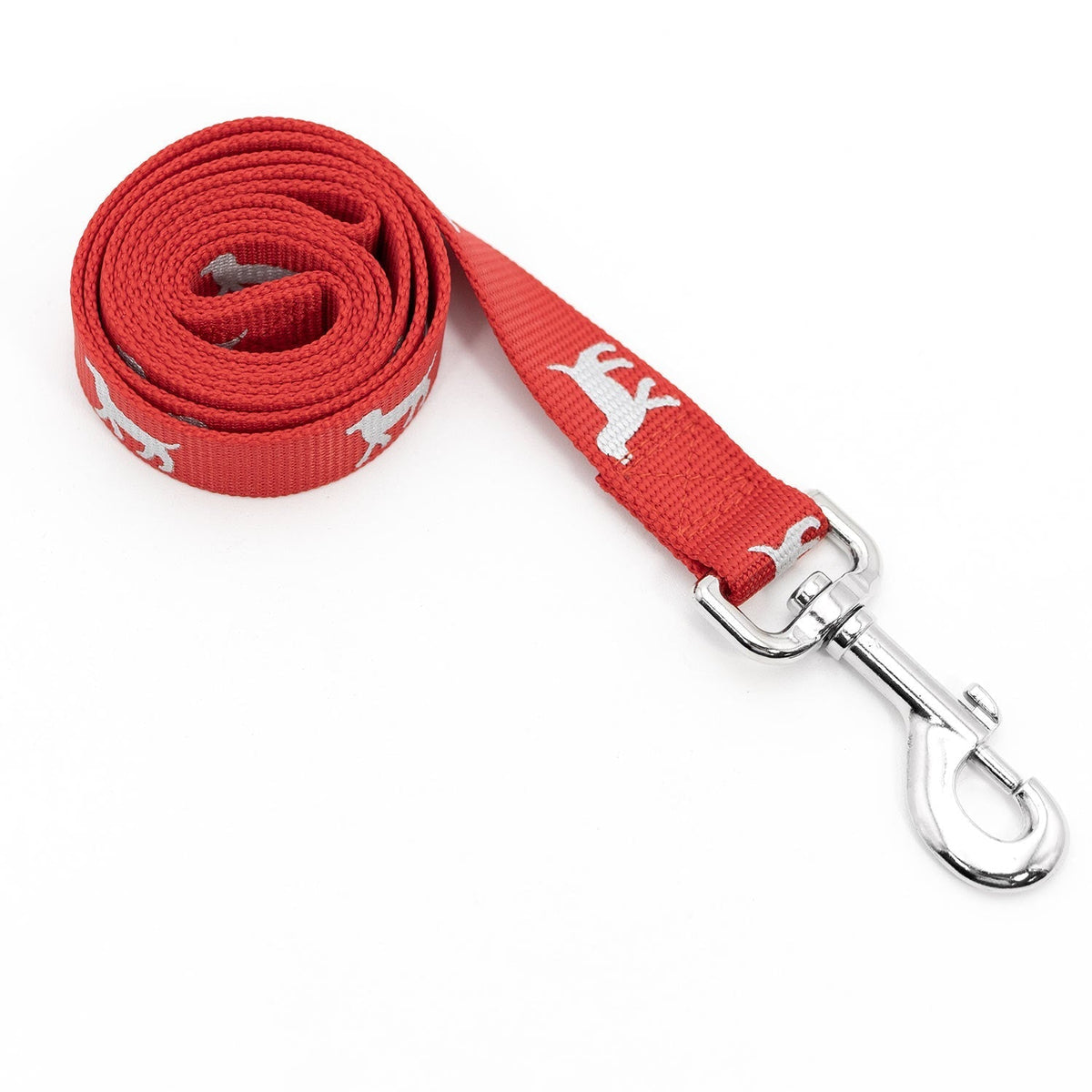 Nylon dog leash with reflective hound pattern