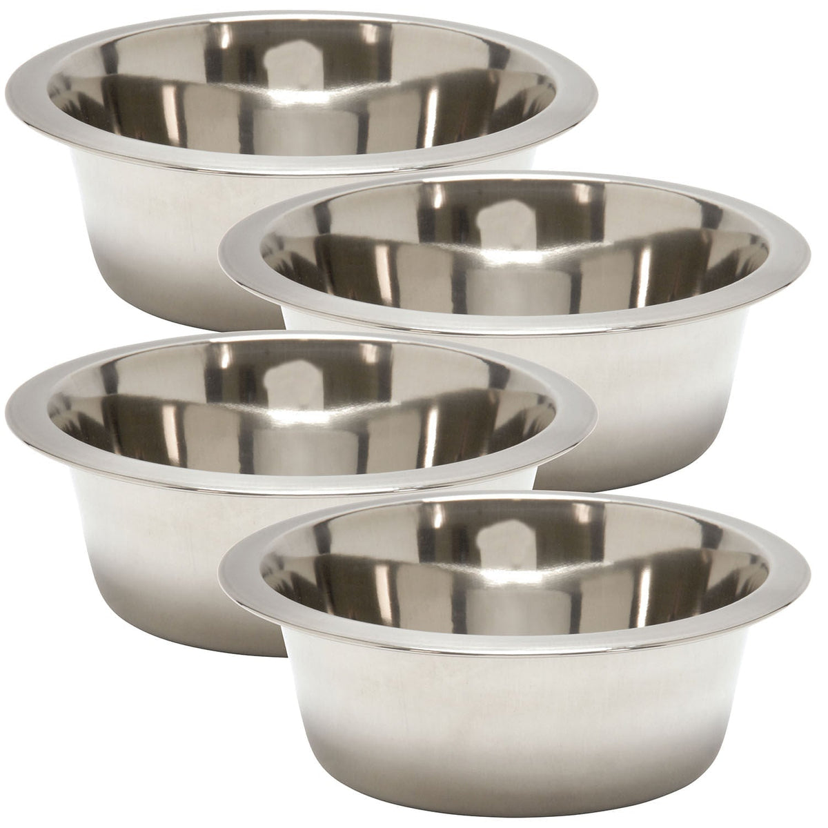 Jeffers Standard-Weight Stainless Steel Pet Bowl