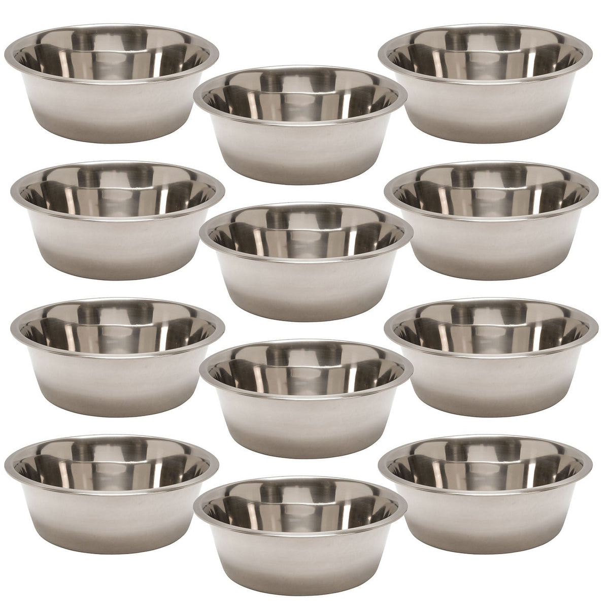 Jeffers Standard-Weight Stainless Steel Pet Bowl
