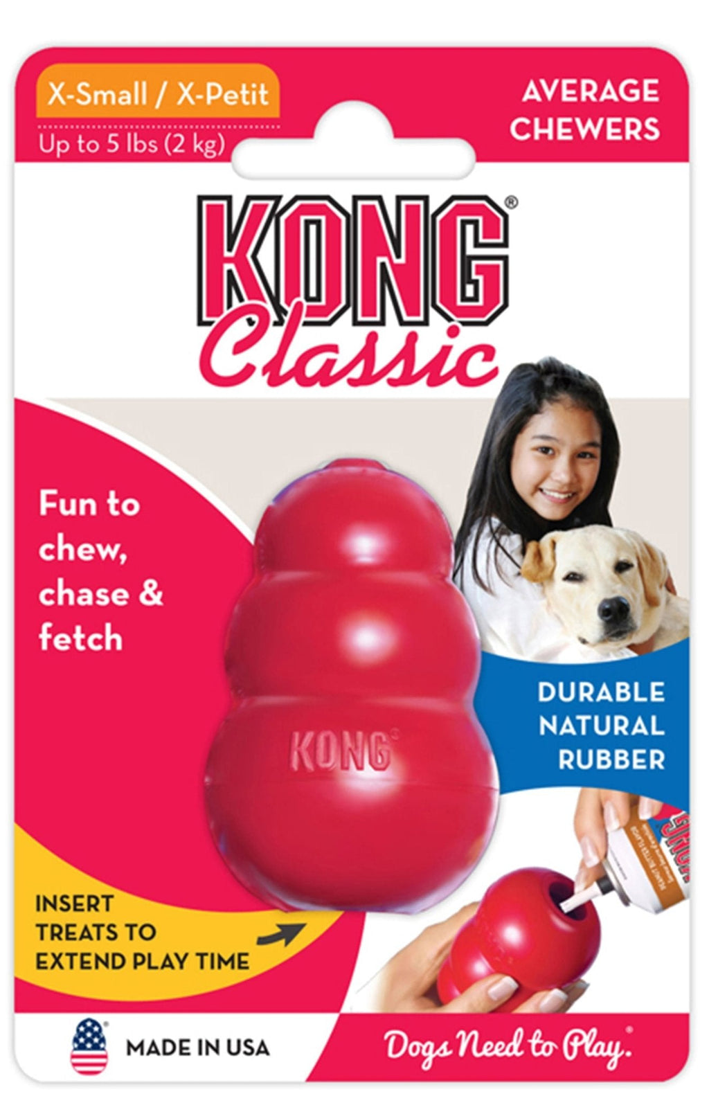 Red KONG Classic rubber dog toy