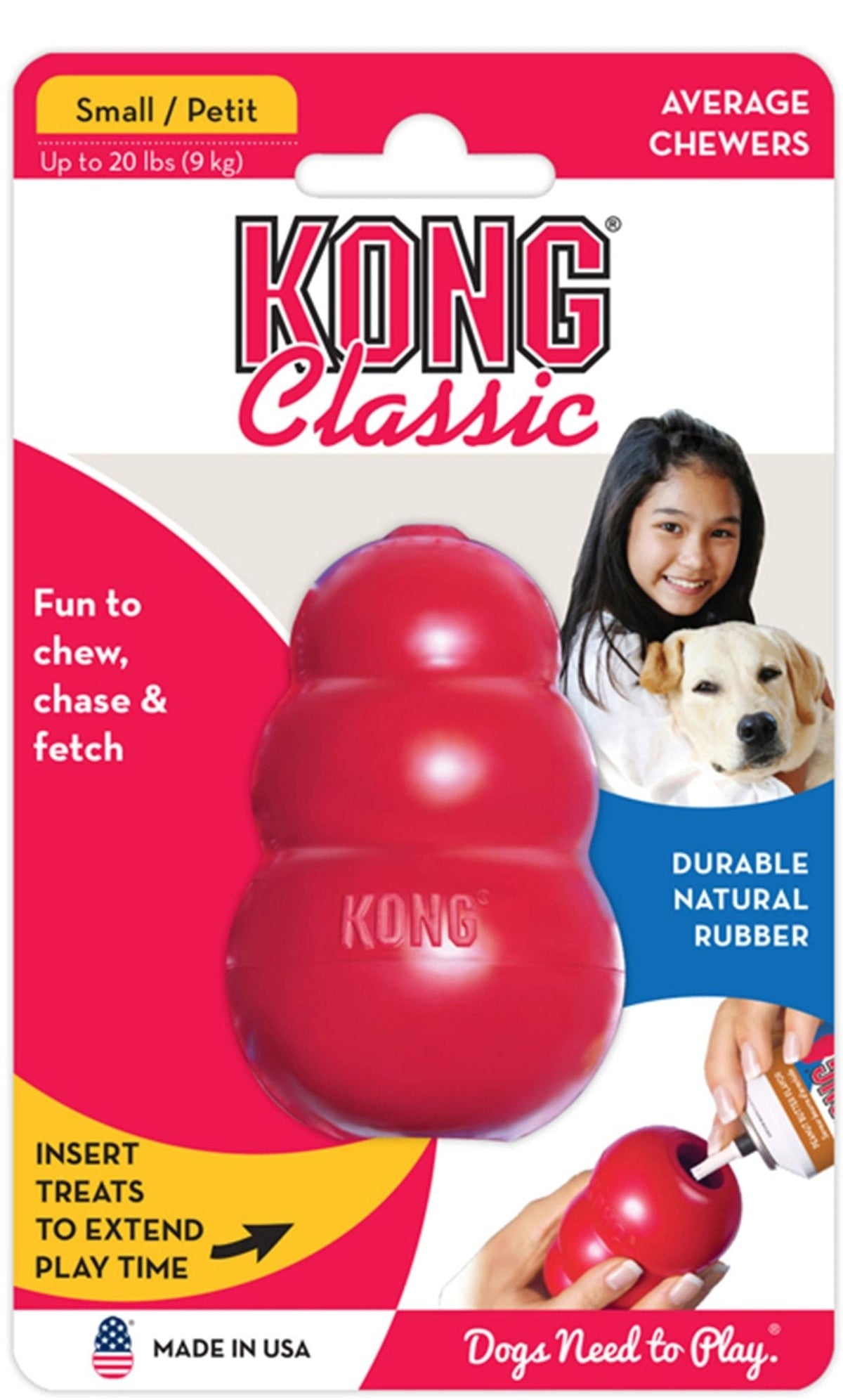 KONG Classic Stuffable Rubber Dog Toy - FurrowpetstoreToysJeffers