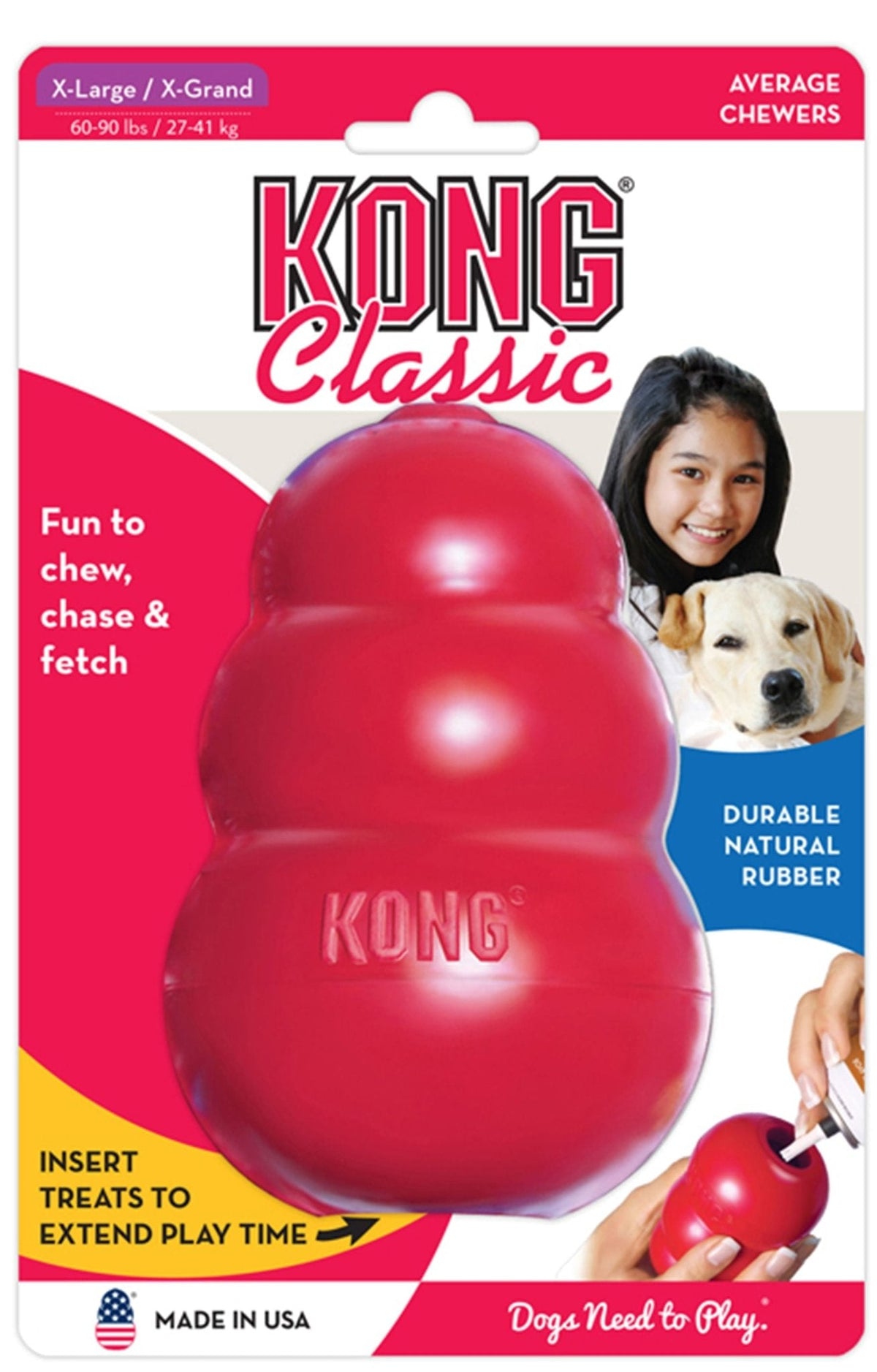 KONG Classic Stuffable Rubber Dog Toy - FurrowpetstoreToysJeffers