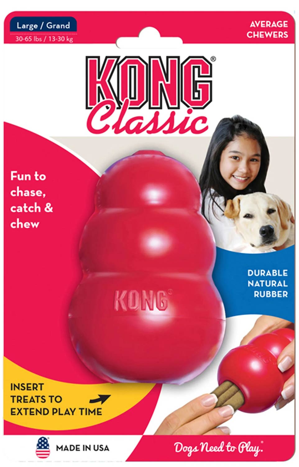 KONG Classic Stuffable Rubber Dog Toy - FurrowpetstoreToysJeffers