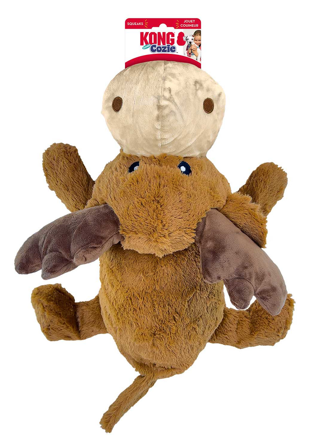 KONG Cozie Jumbo Marvin plush moose dog toy