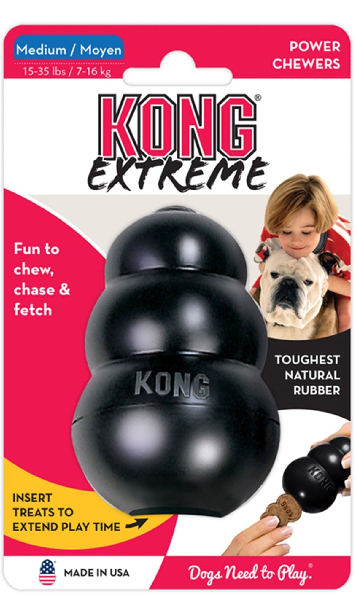 Black KONG Extreme rubber dog toy