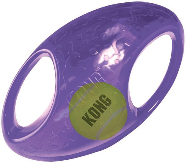 KONG Jumbler Football Squeaker Dog Toy, L/XL