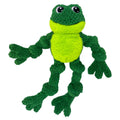 Green KONG Knots plush frog dog toy