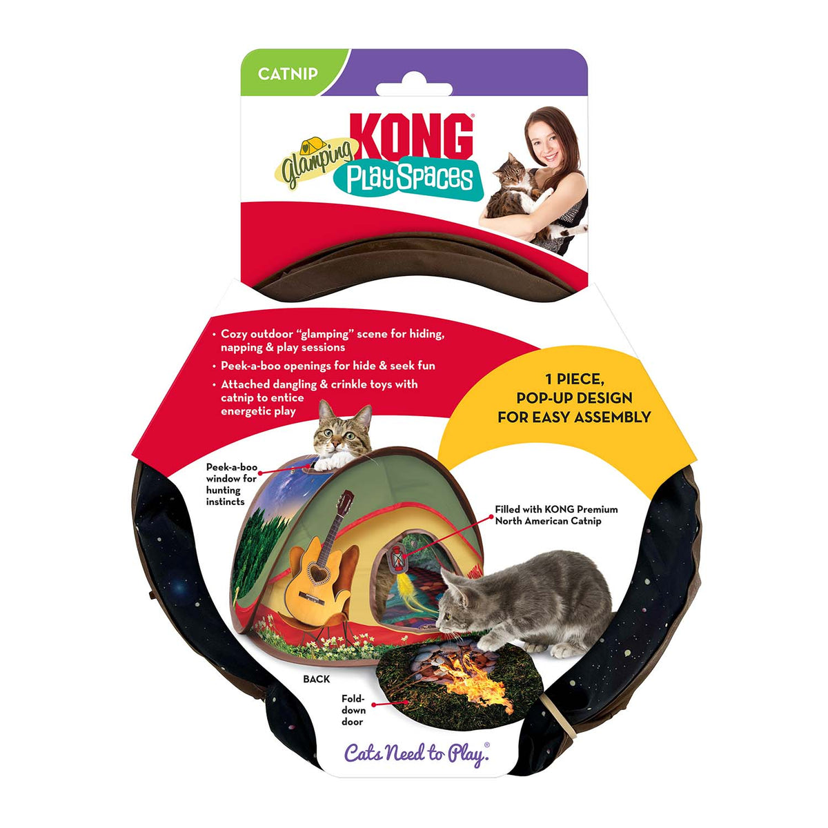 KONG Play Spaces Glamping Tent for Cats - FurrowpetstoreToysJeffers