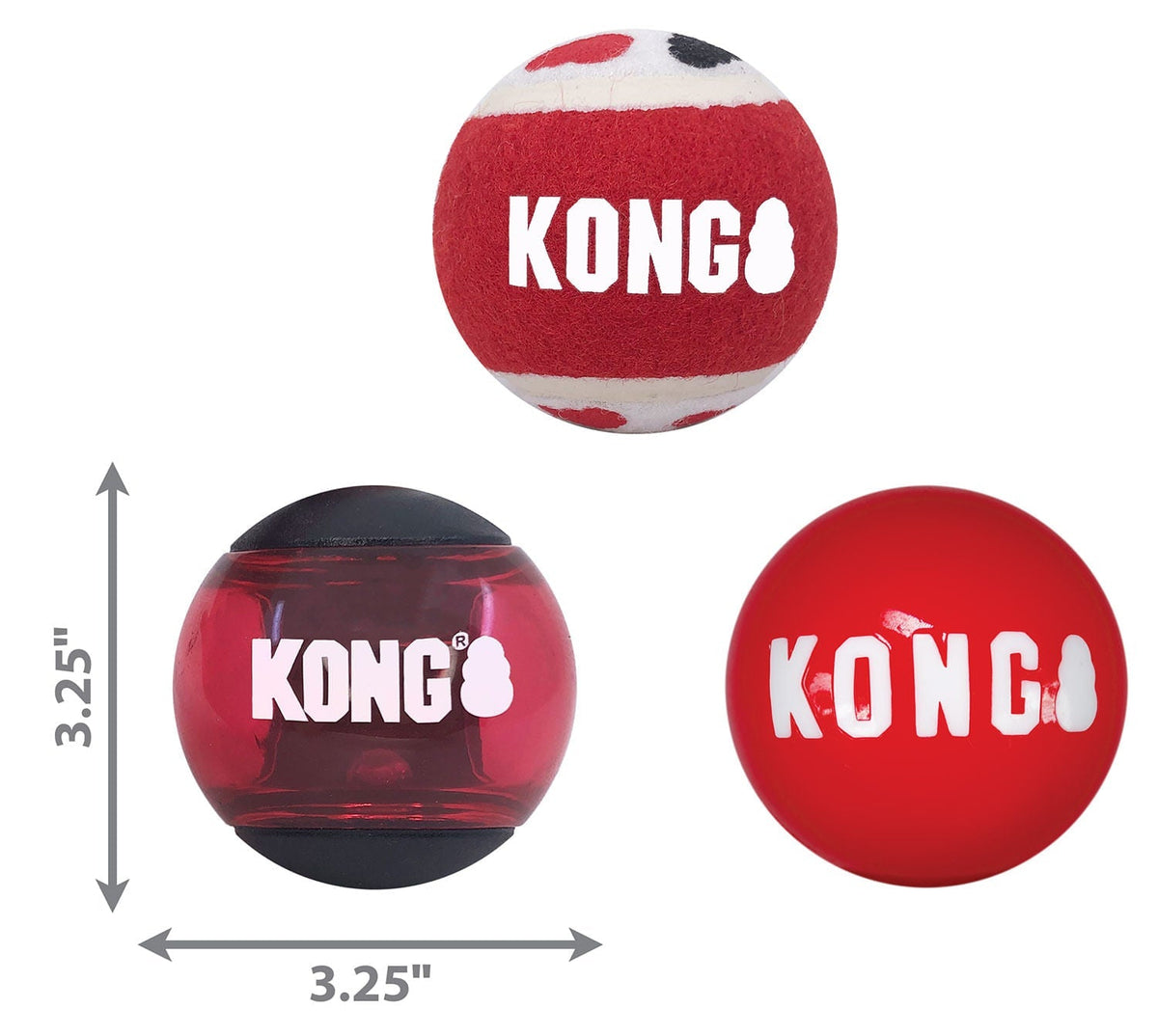 KONG Signature Fetch Balls Multi-Pack