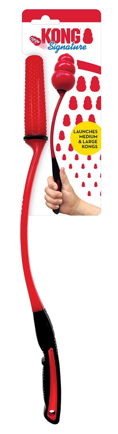 KONG Signature Throw fetch launcher with padded grip