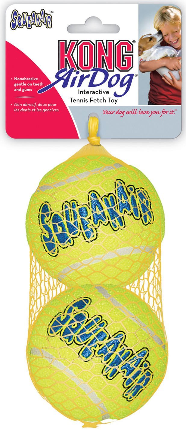 KONG SqueakAir Squeaker Tennis Balls for Dogs - FurrowpetstoreToysJeffers