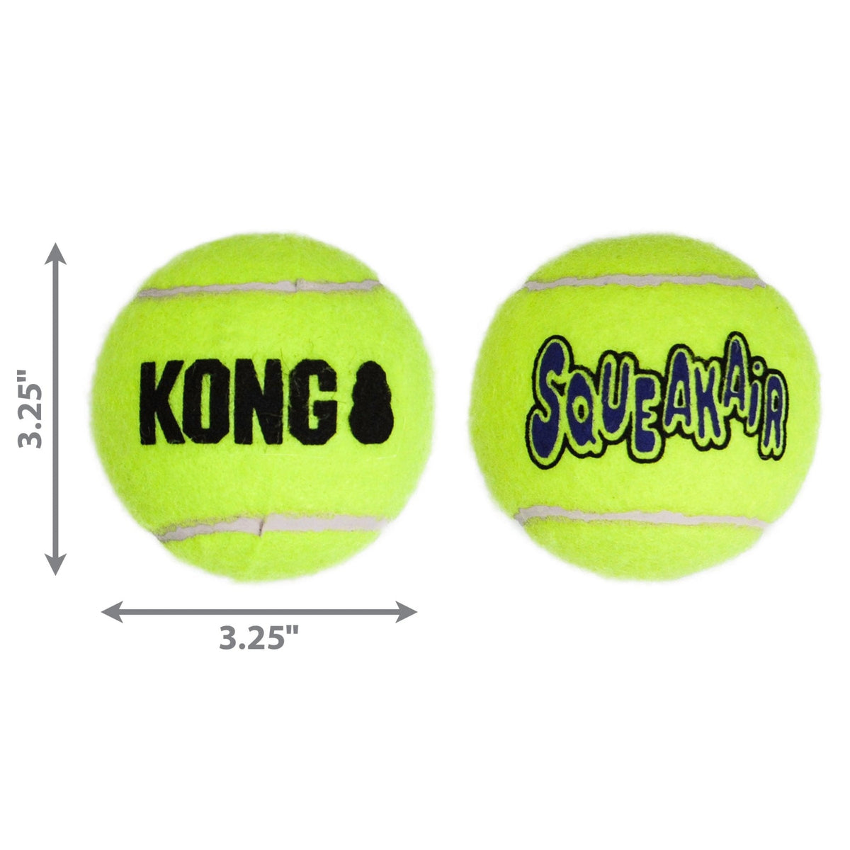 KONG SqueakAir Squeaker Tennis Balls for Dogs