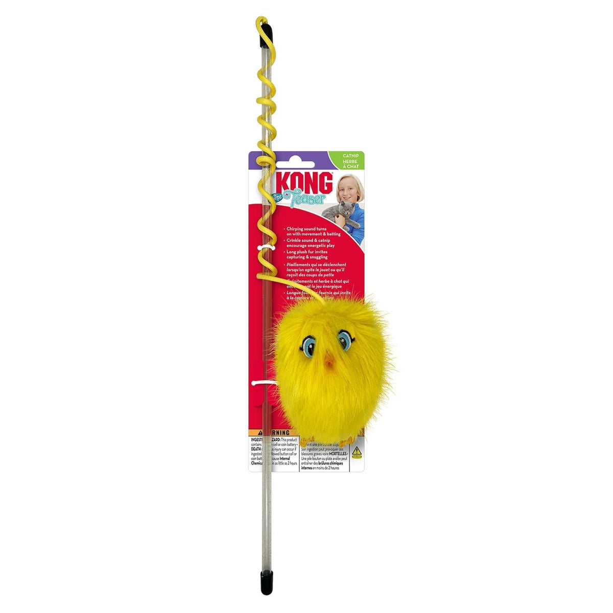 KONG Teaser Chirps Chick Cat Wand - FurrowpetstoreToysJeffers