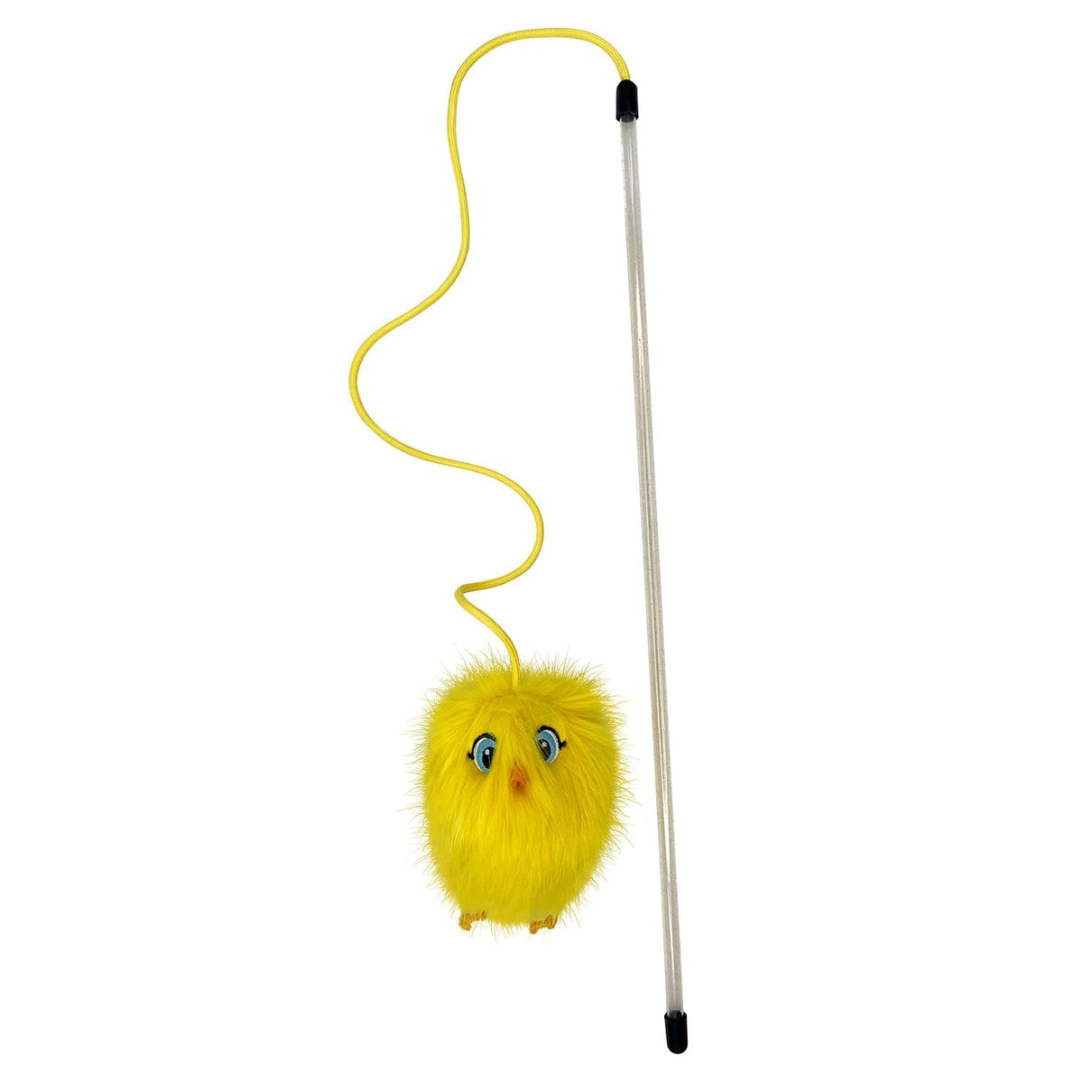 Yellow KONG Teaser Chirps chick cat wand toy