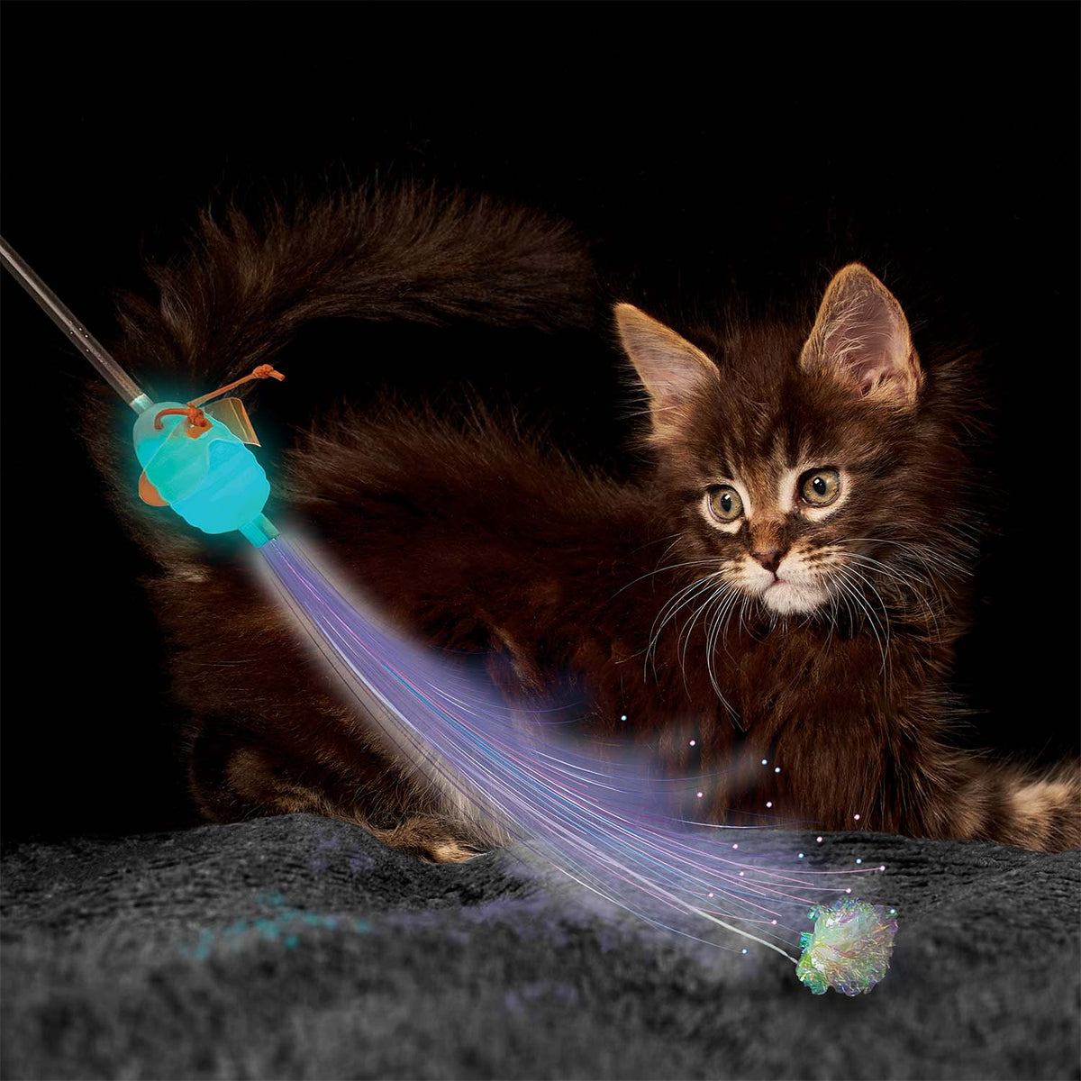 KONG Teaser Glow Firefly Wand Cat Toy