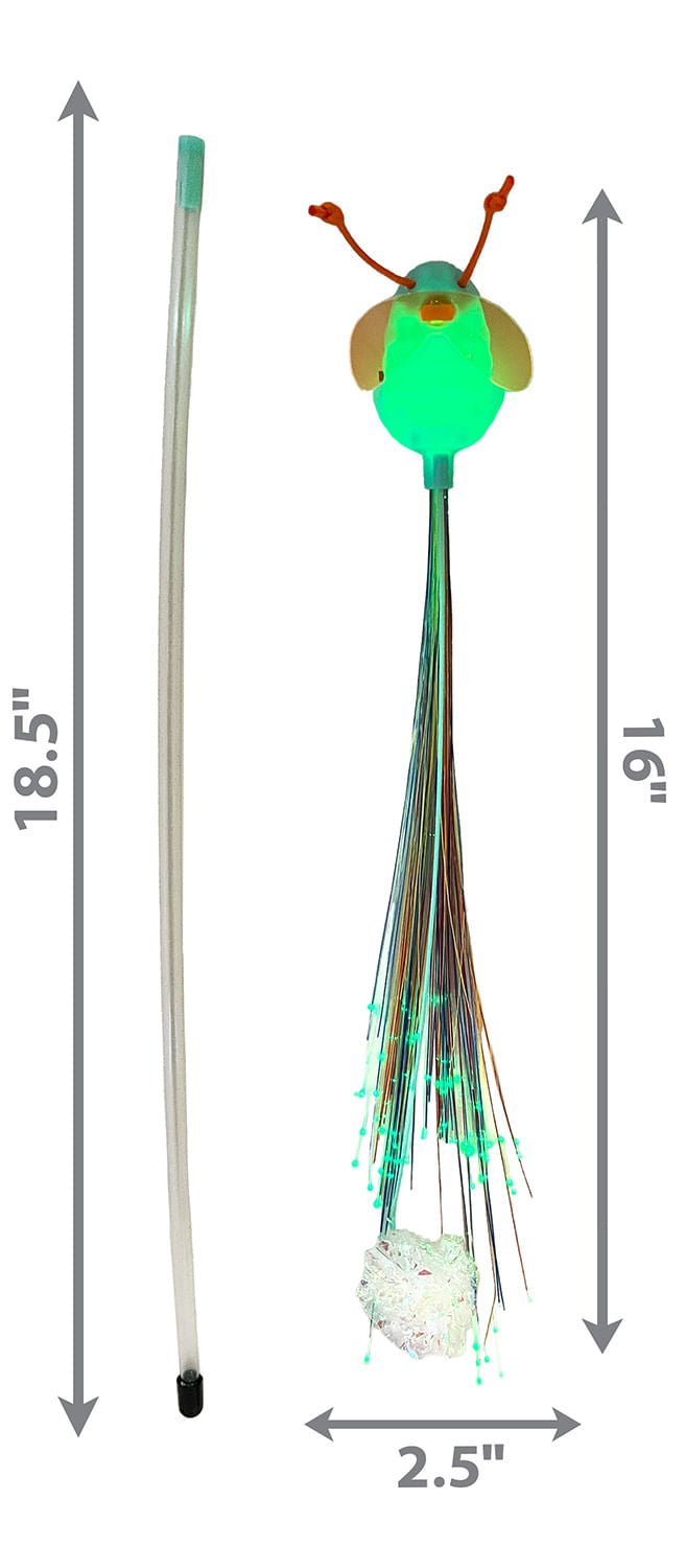KONG Teaser Glow Firefly Wand Cat Toy