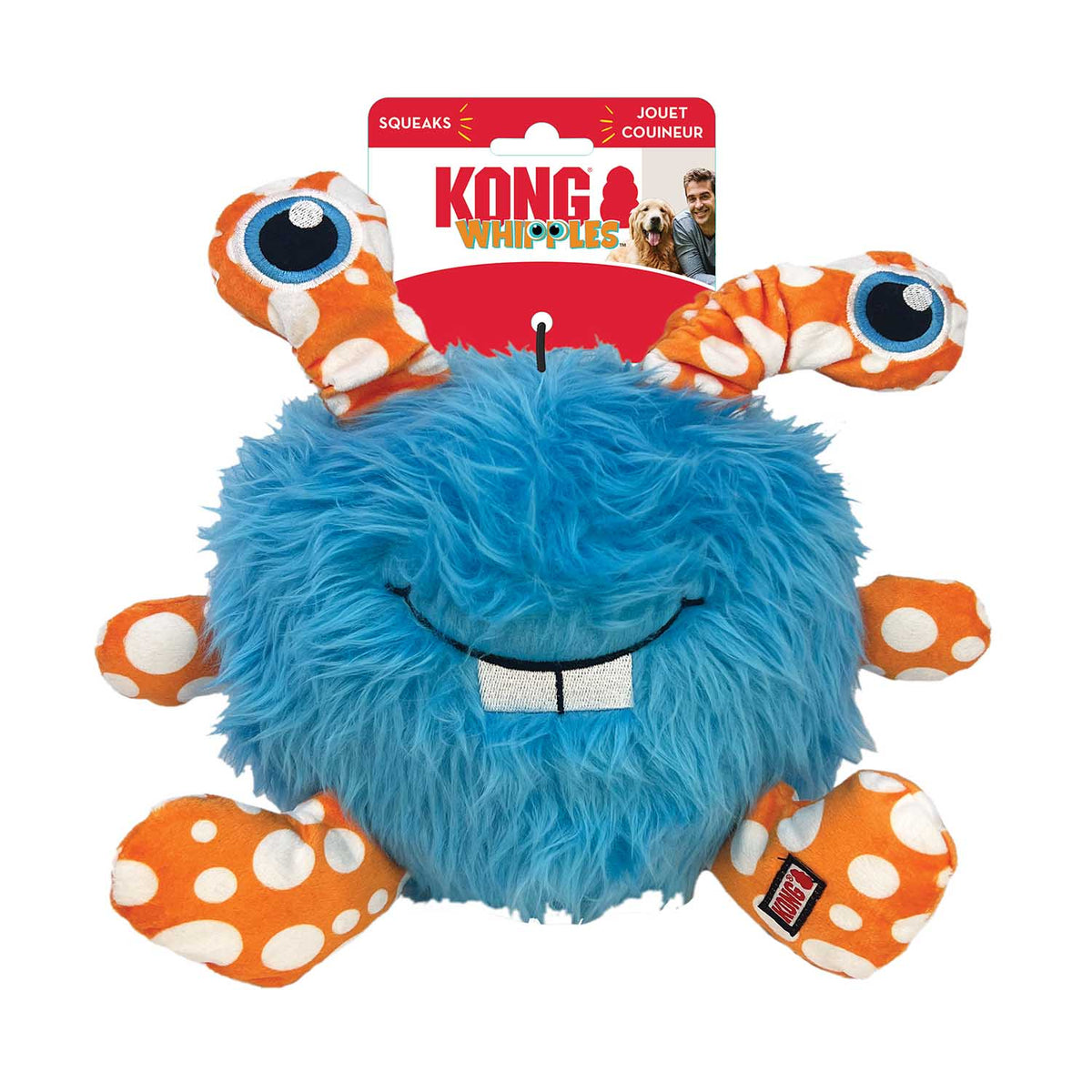 KONG Whipples Plush Squeaker Dog Toy, XL