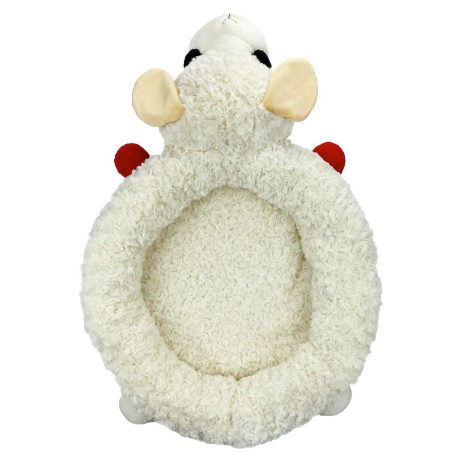 Lamb Chop Cuddly Round Dog Bed, 27 Inch