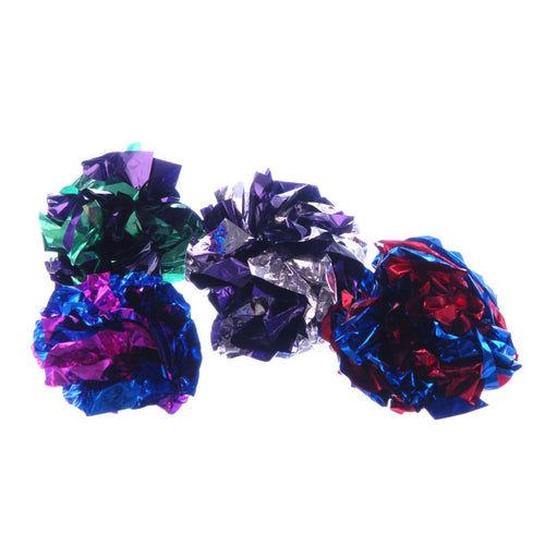 Mylar crackle ball cat toys