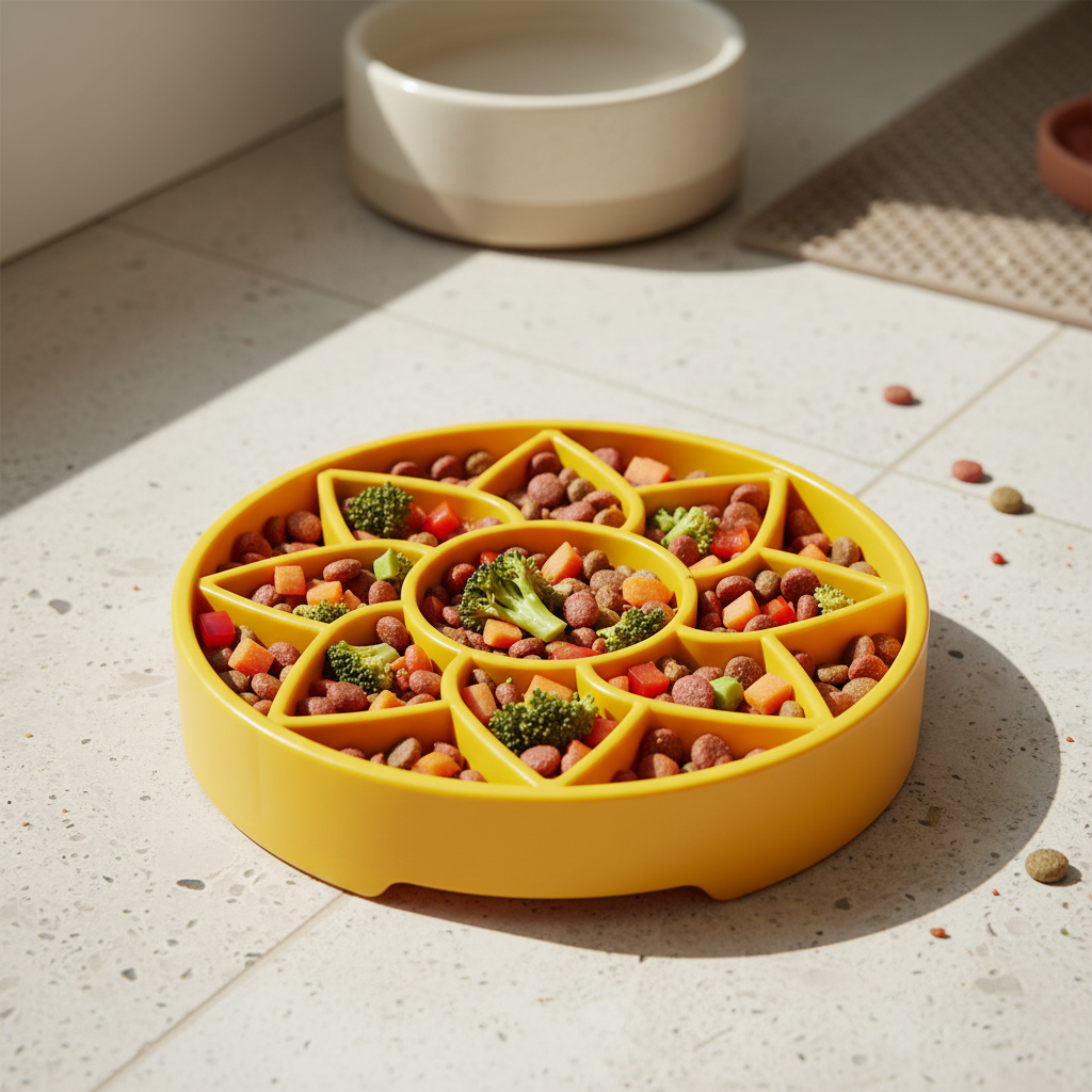 SodaPup Sunflower Softie eTray Shallow Slow Feeder