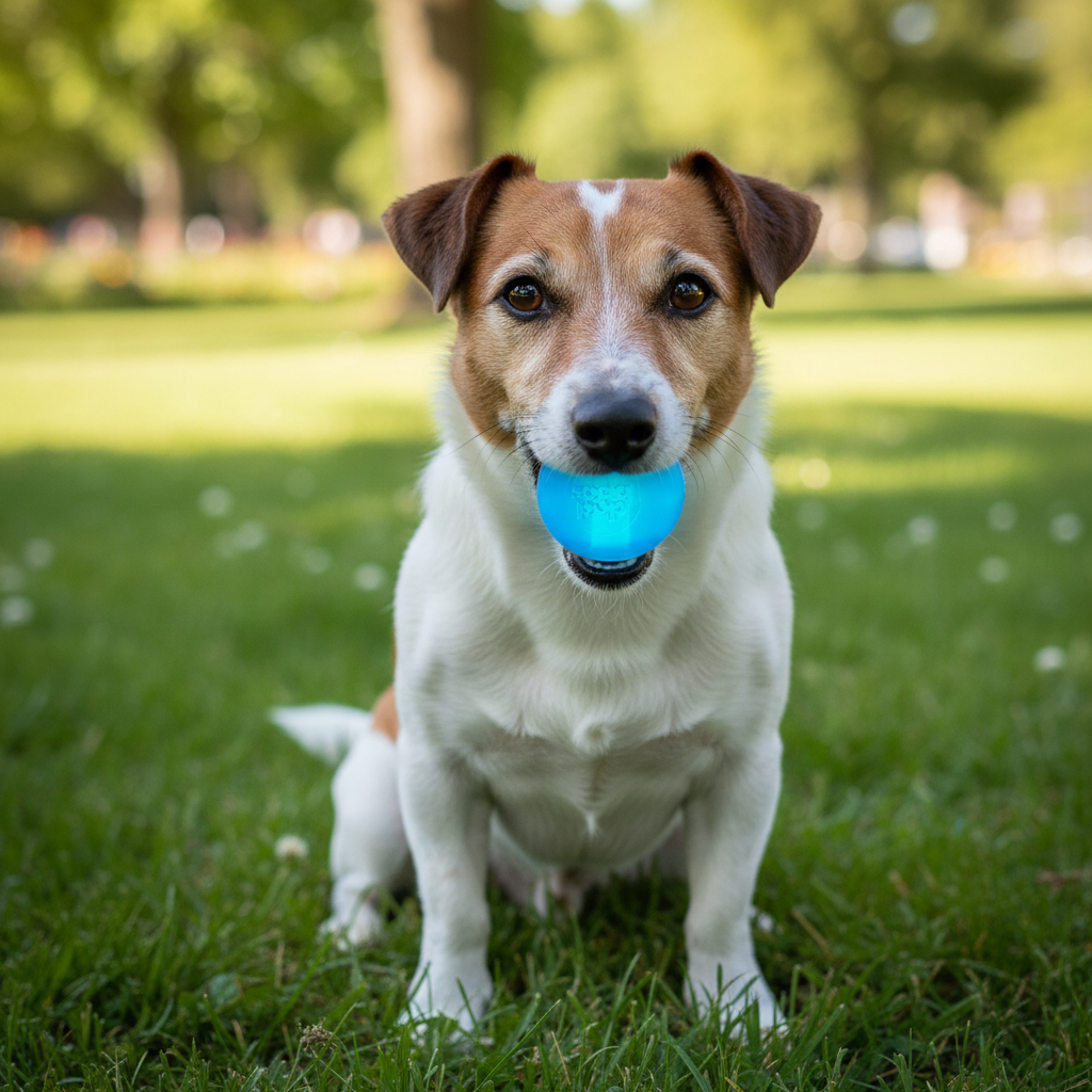 SodaPup Strobe Ball Light-Up Rubber Dog Ball