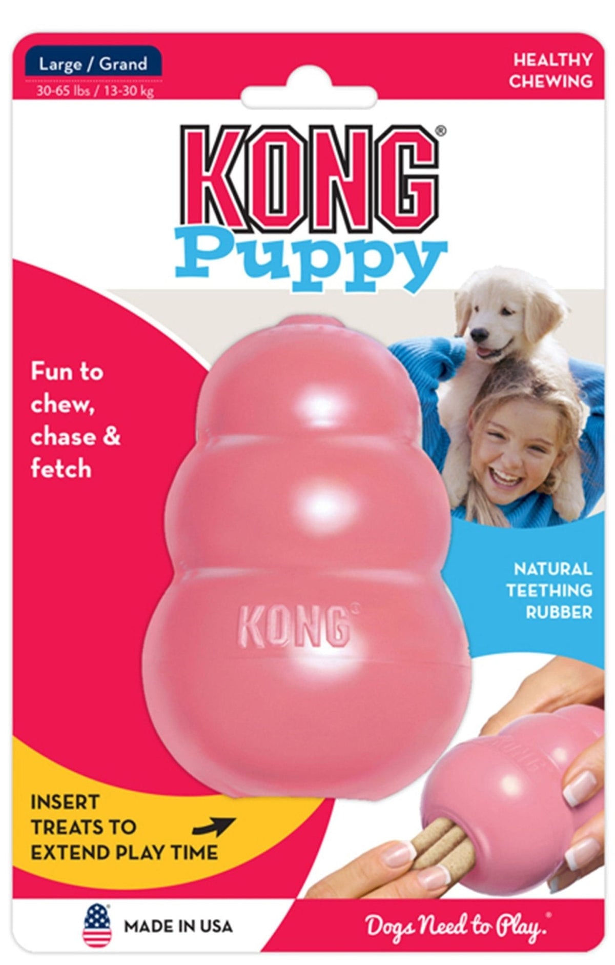 Puppy KONG Stuffable Rubber Chew Toy - FurrowpetstoreToysJeffers