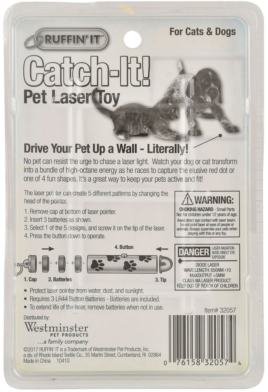 Ruffin' It Catch-It! 5-Way Laser Toy for Cats & Dogs