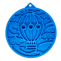 Blue SodaPup Air eCoin nylon lick disc with balloon motif