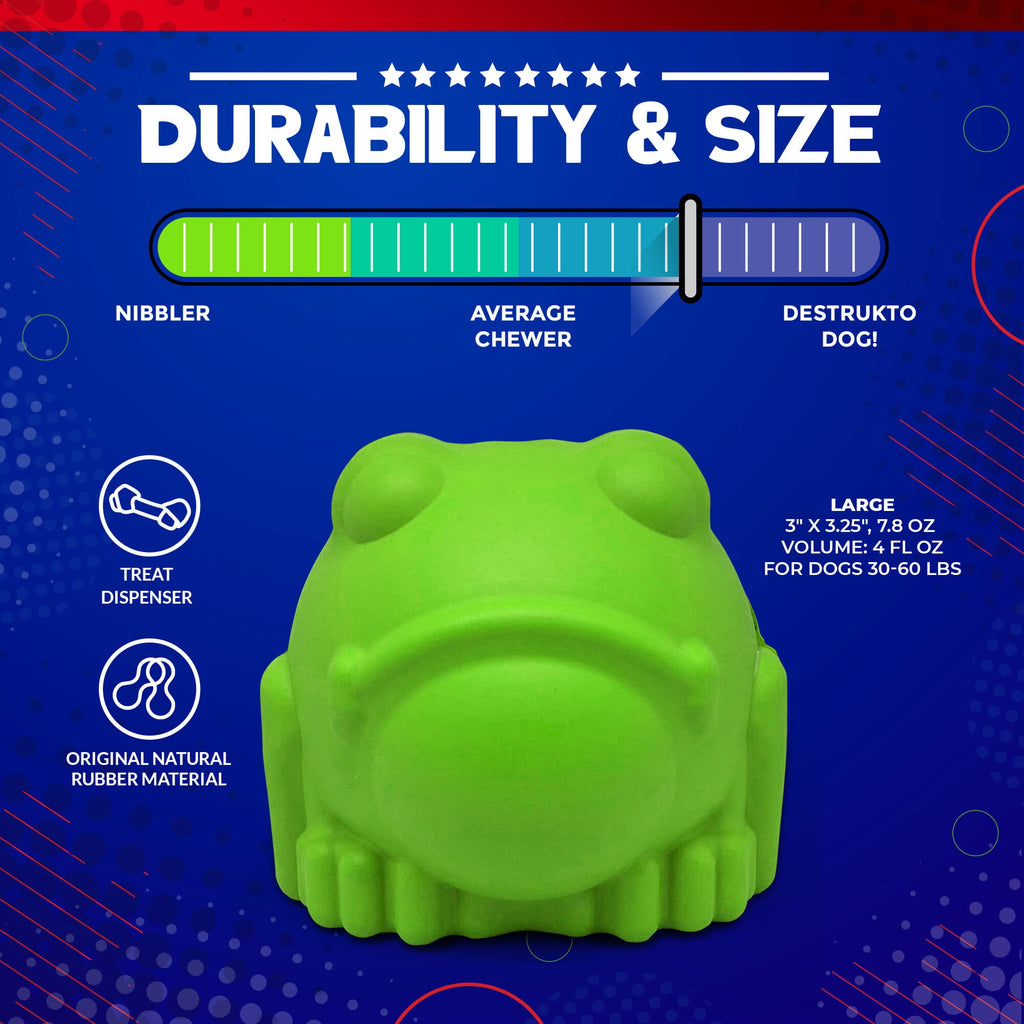 SodaPup Bull Frog Treat Dispenser Toy - FurrowpetstoreBowls, Feeding & EnrichmentSodaPup/True Dogs, LLC