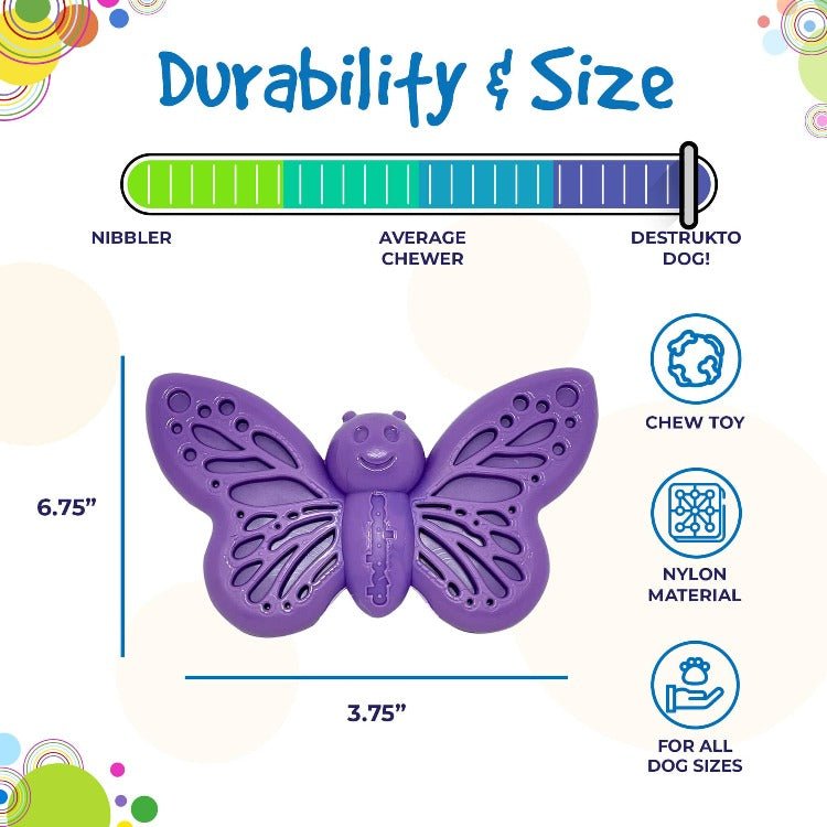 SodaPup Butterfly Nylon Chew & Lick Toy - FurrowpetstoreToysSodaPup/True Dogs, LLC